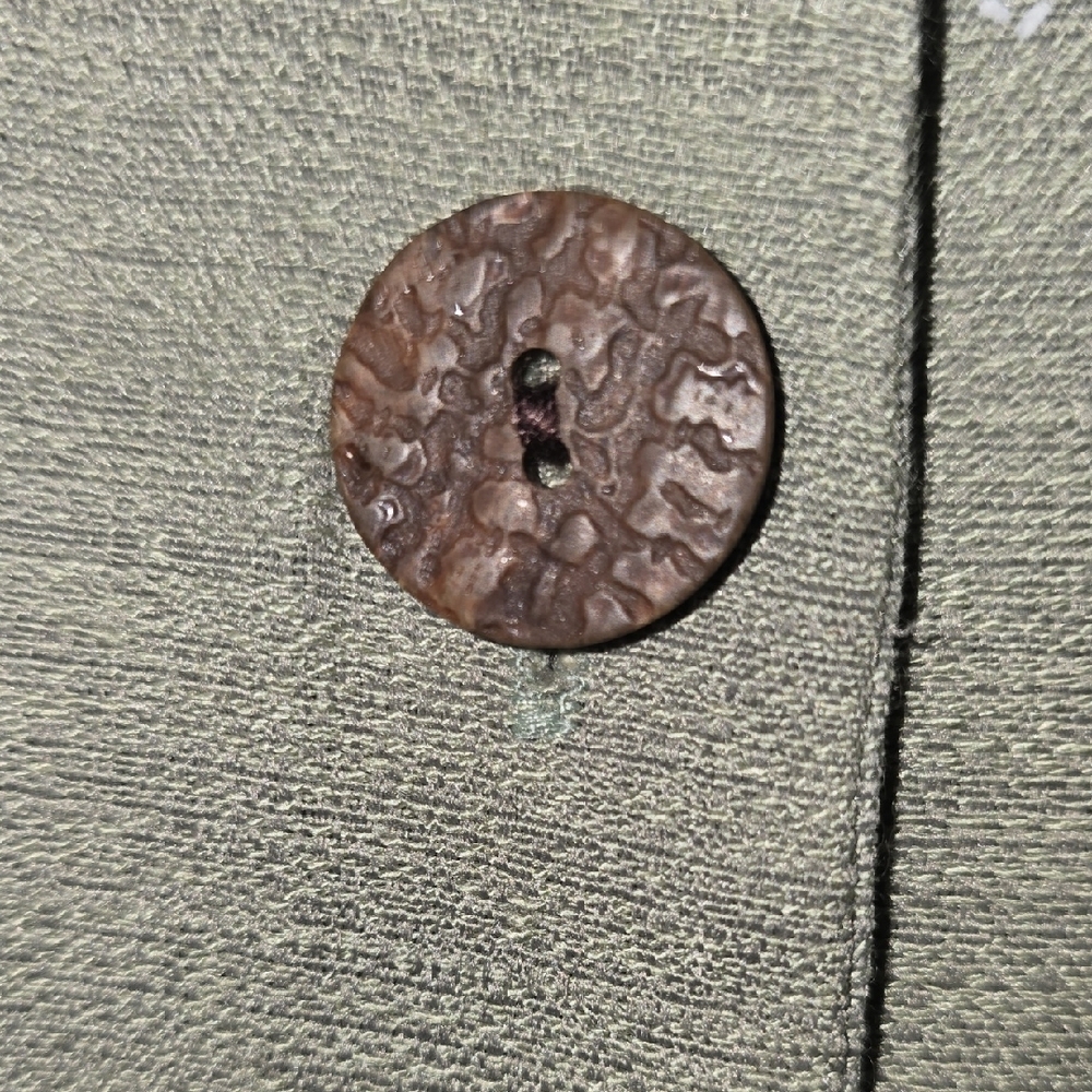 Elegant Olive Button-Front Maxi Dress - Picture 4 of 7